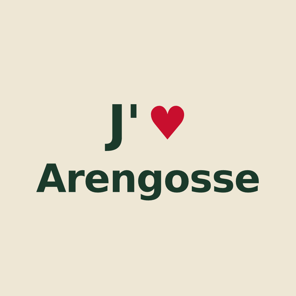 Tote bag personnalisé Arengosse — design J'aime Arengosse