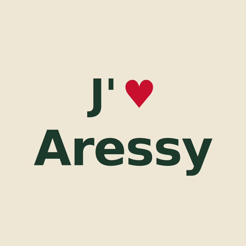 Tote bag personnalisé Aressy — design J'aime Aressy