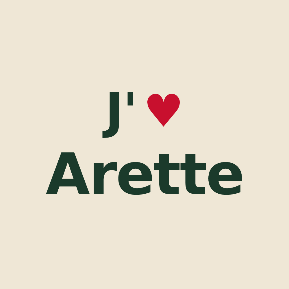 Tote bag personnalisé Arette — design J'aime Arette