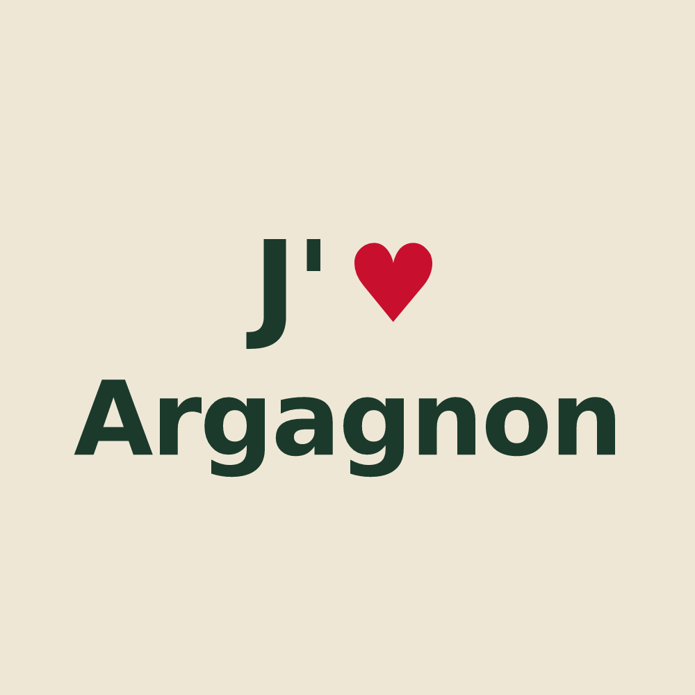 Tote bag personnalisé Argagnon — design J'aime Argagnon