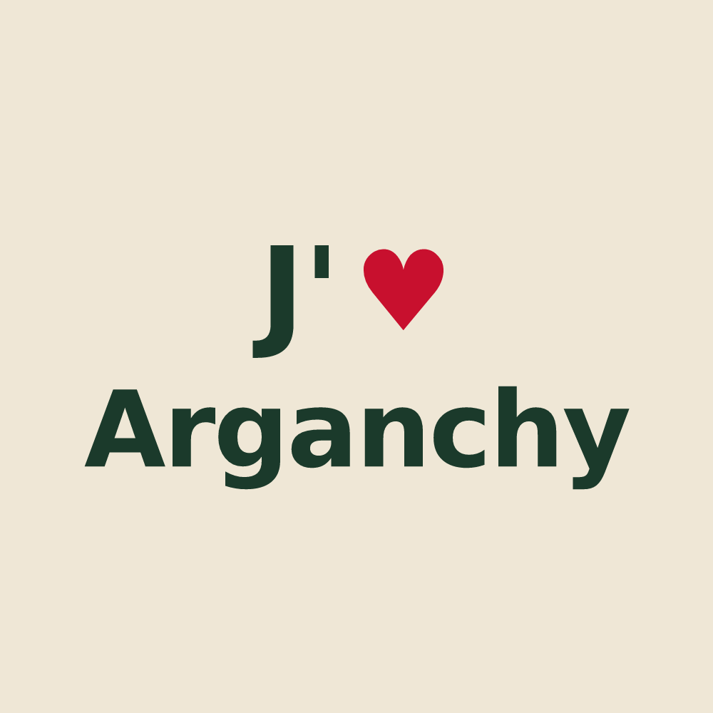 Tote bag personnalisé Arganchy — design J'aime Arganchy