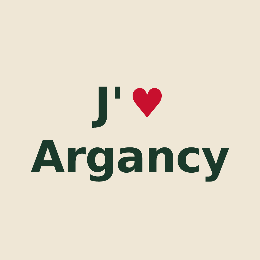 Tote bag personnalisé Argancy — design J'aime Argancy