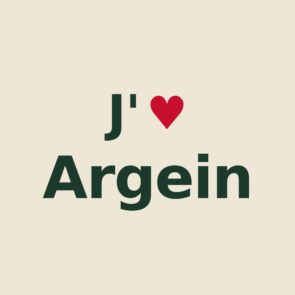 Tote bag personnalisé Argein — design J'aime Argein