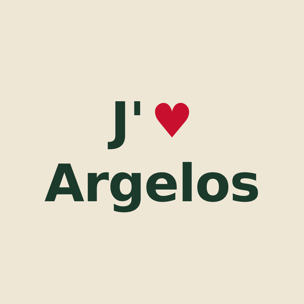 Tote bag personnalisé Argelos — design J'aime Argelos