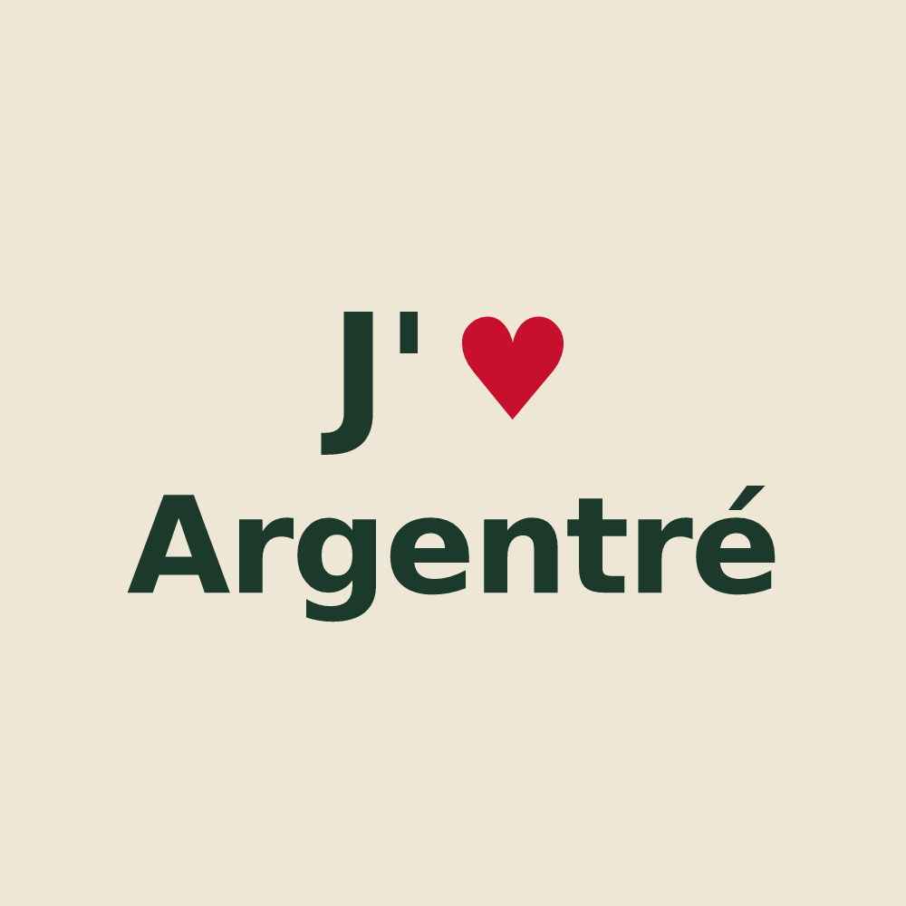 Tote bag personnalisé Argentré — design J'aime Argentré