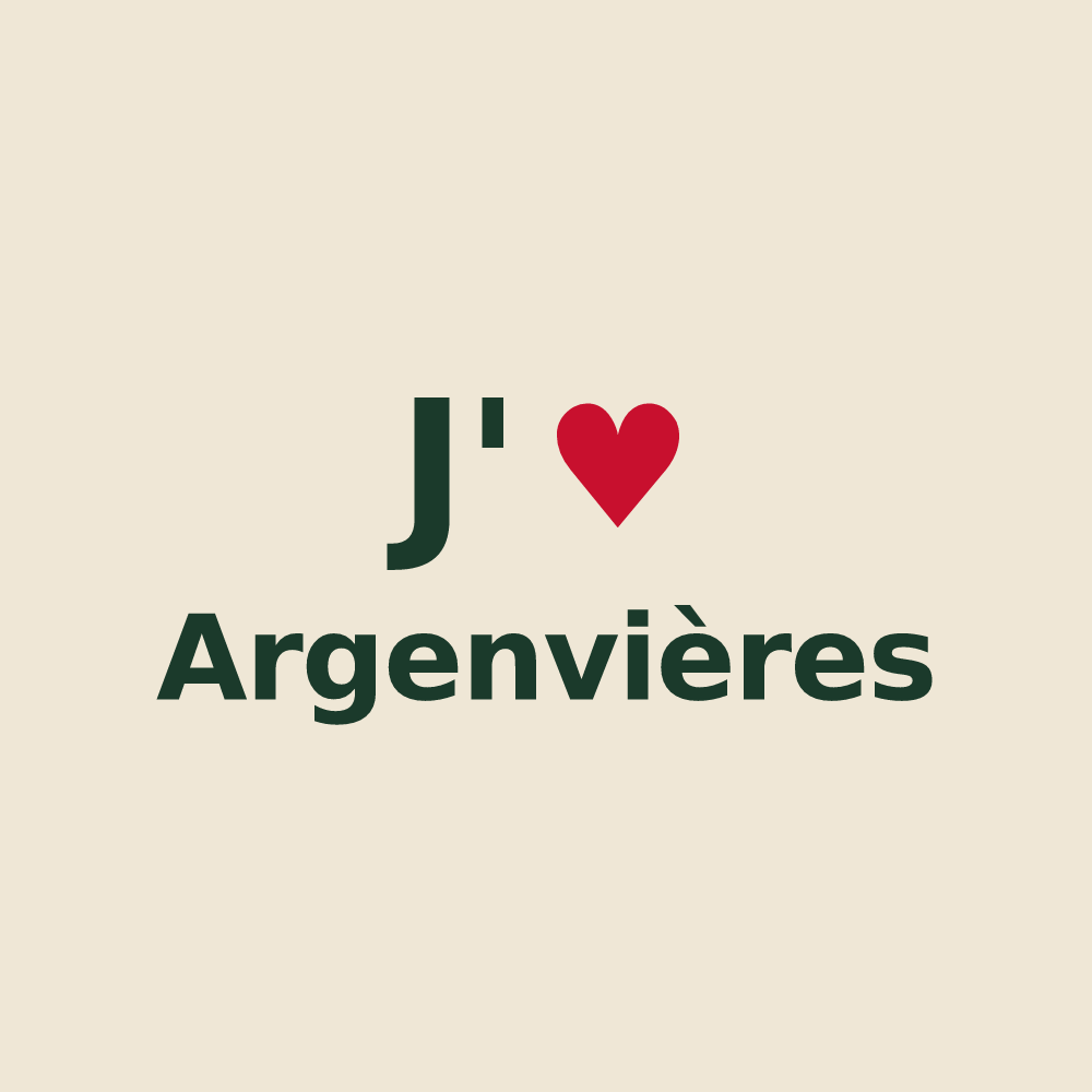 Tote bag personnalisé Argenvières — design J'aime Argenvières