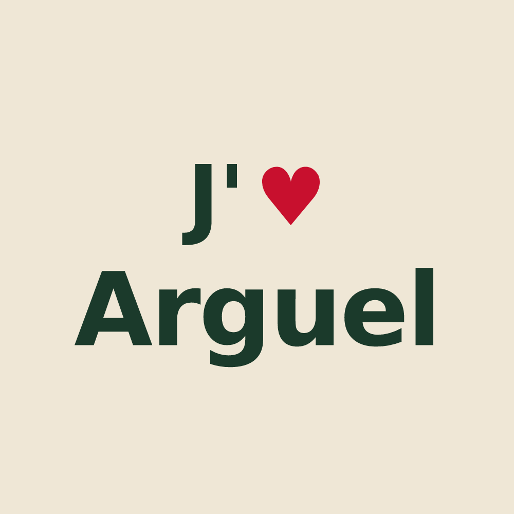 Tote bag personnalisé Arguel — design J'aime Arguel