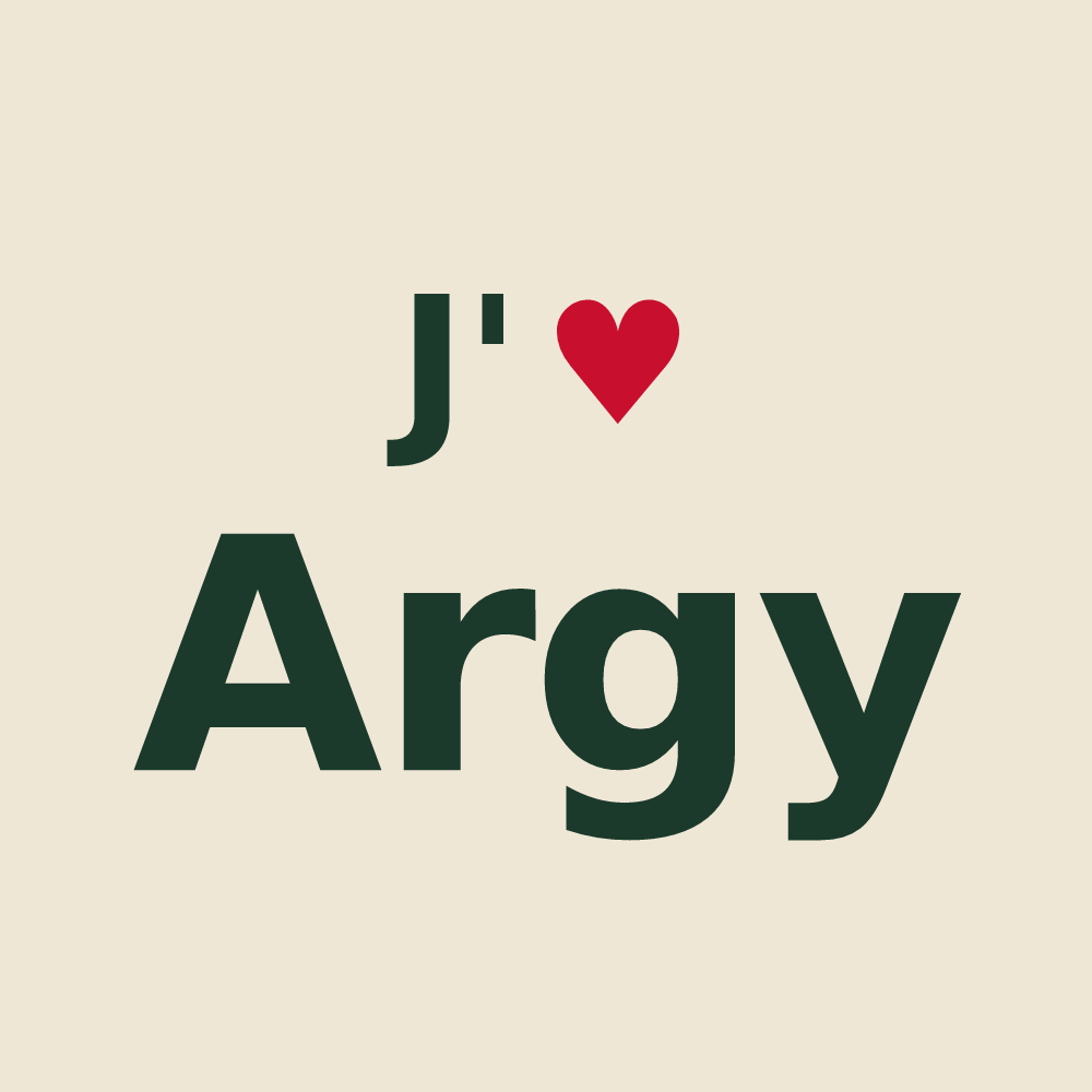 Tote bag personnalisé Argy — design J'aime Argy