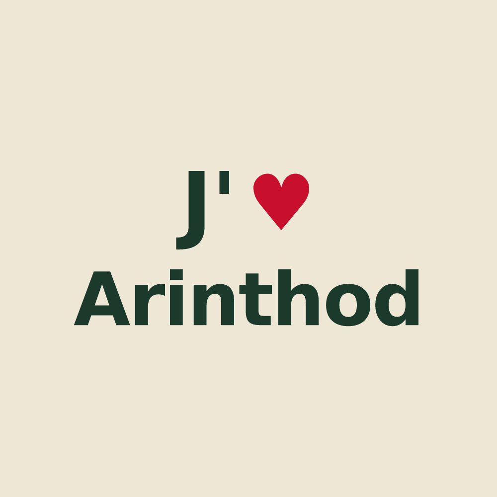 Tote bag personnalisé Arinthod — design J'aime Arinthod
