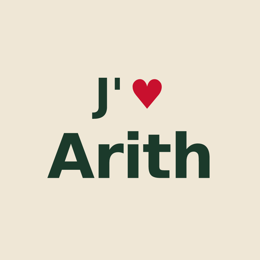 Tote bag personnalisé Arith — design J'aime Arith