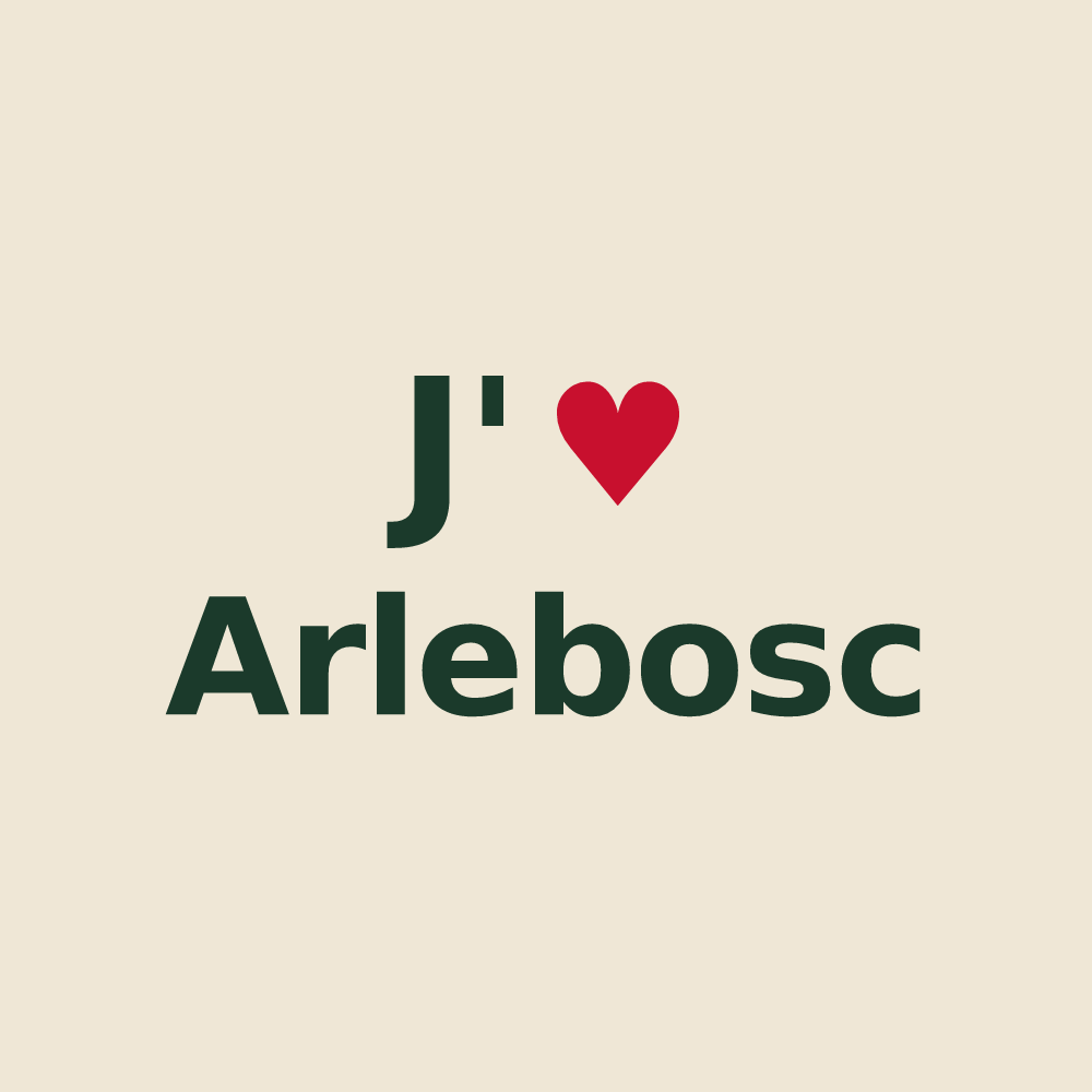 Tote bag personnalisé Arlebosc — design J'aime Arlebosc