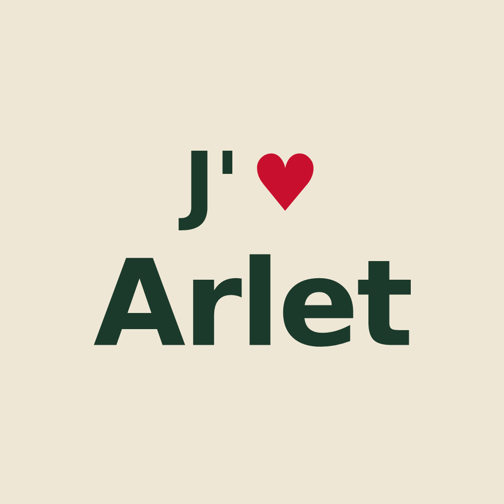 Tote bag personnalisé Arlet — design J'aime Arlet