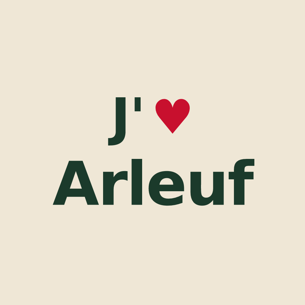 Tote bag personnalisé Arleuf — design J'aime Arleuf