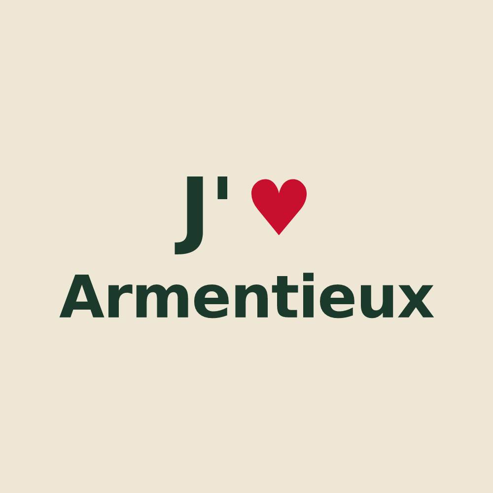 Tote bag personnalisé Armentieux — design J'aime Armentieux