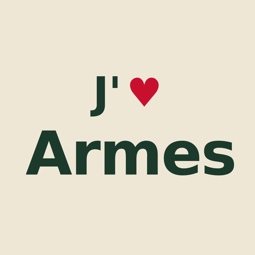 Tote bag personnalisé Armes — design J'aime Armes