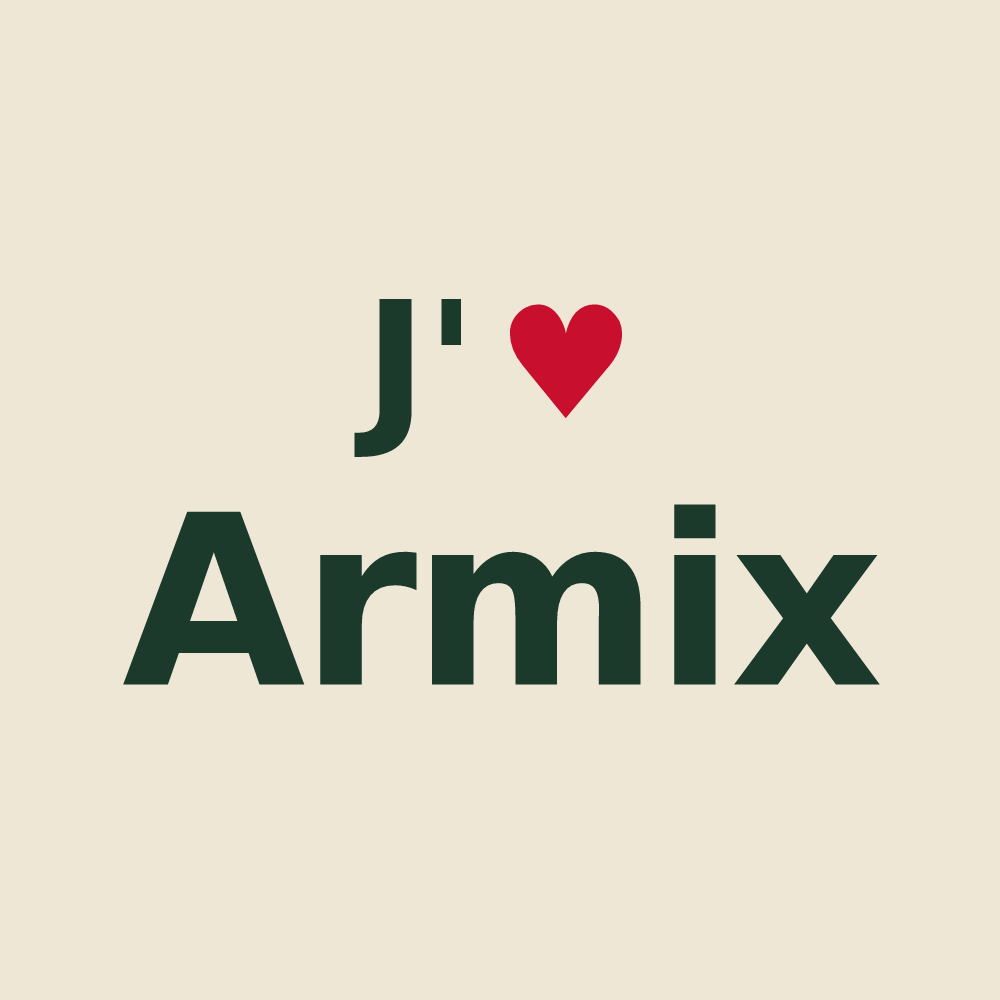 Tote bag personnalisé Armix — design J'aime Armix