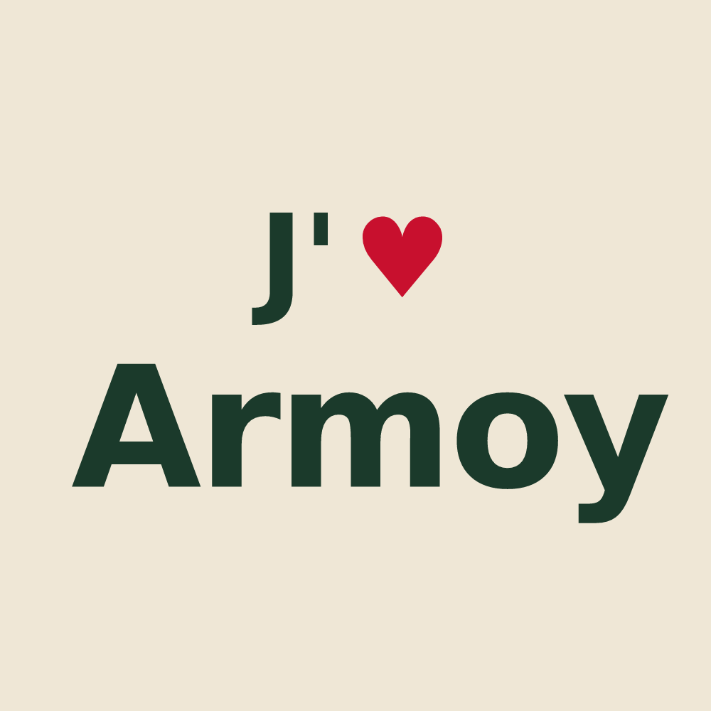 Tote bag personnalisé Armoy — design J'aime Armoy
