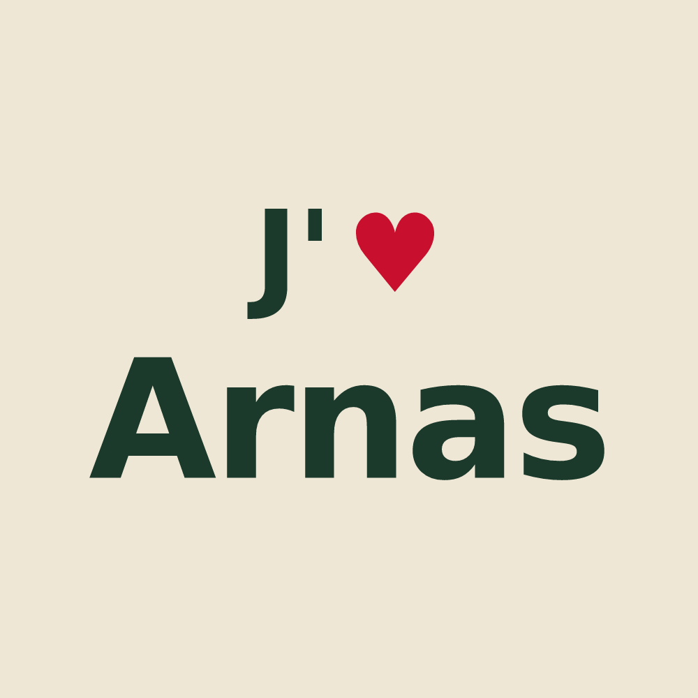 Tote bag personnalisé Arnas — design J'aime Arnas