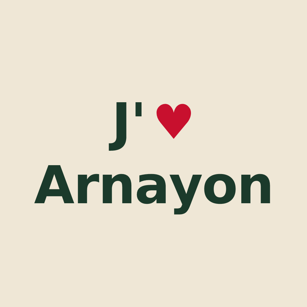 Tote bag personnalisé Arnayon — design J'aime Arnayon