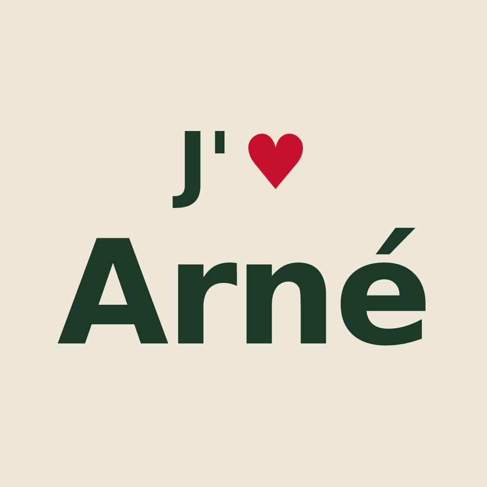 Tote bag personnalisé Arné — design J'aime Arné