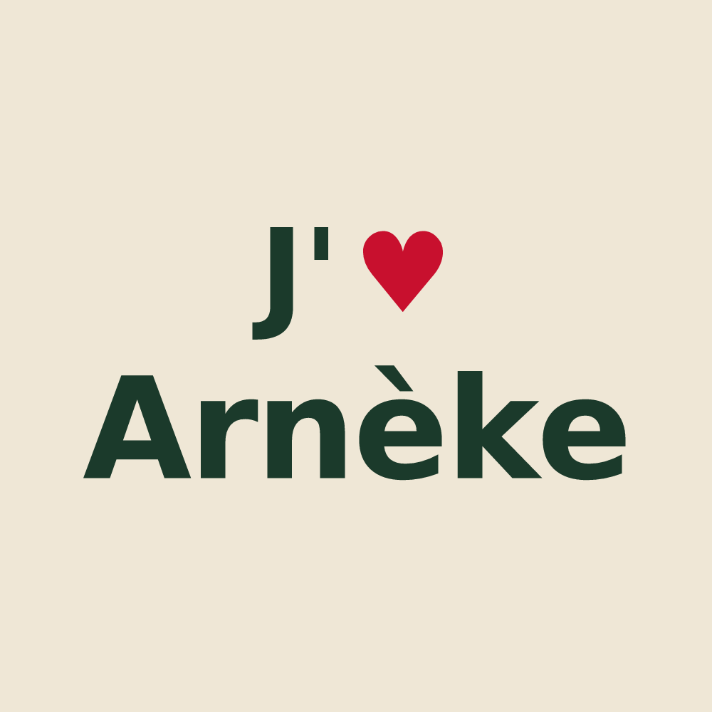 Tote bag personnalisé Arnèke — design J'aime Arnèke