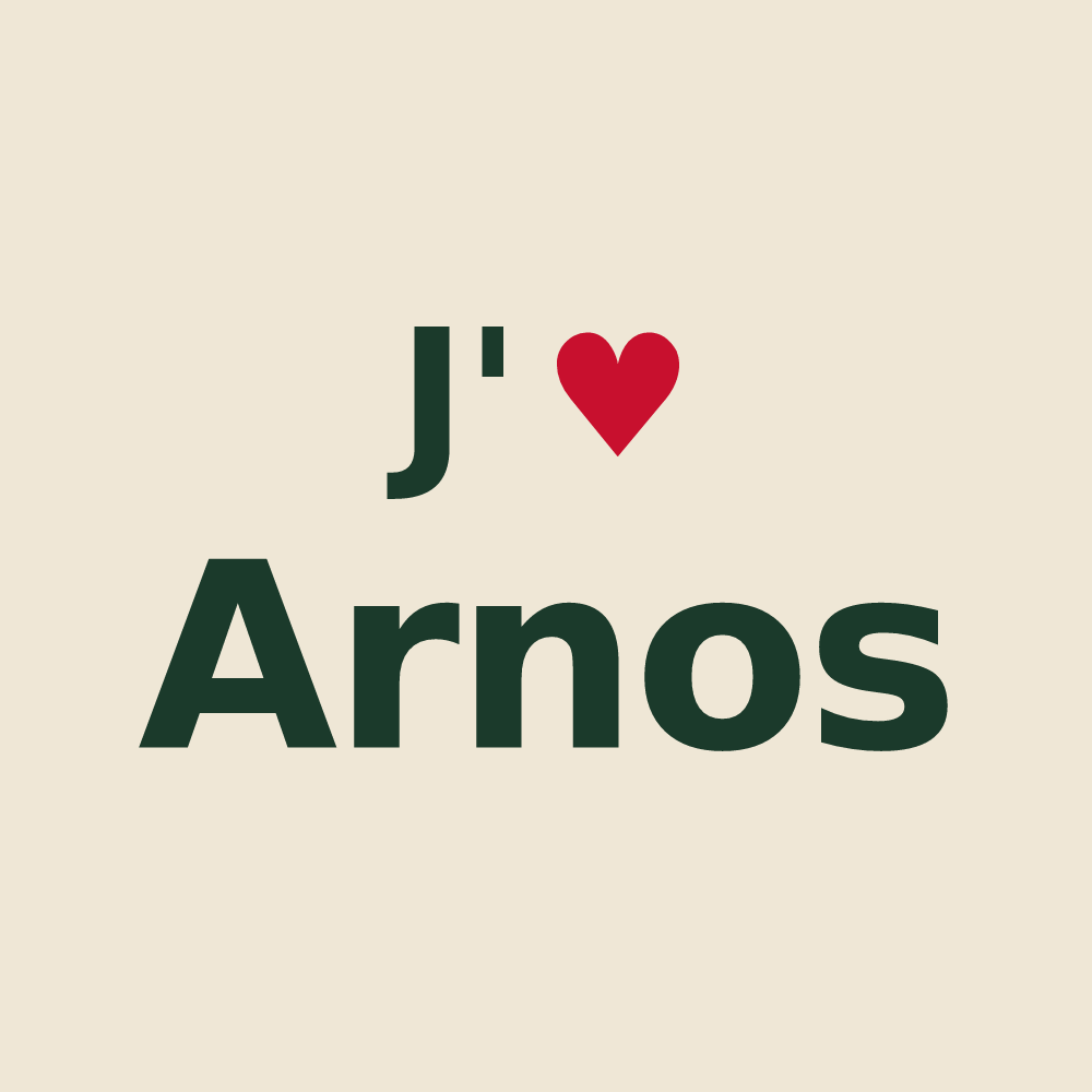 Tote bag personnalisé Arnos — design J'aime Arnos