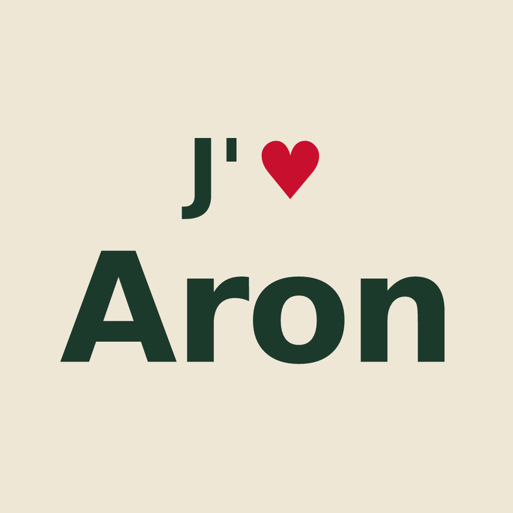 Tote bag personnalisé Aron — design J'aime Aron