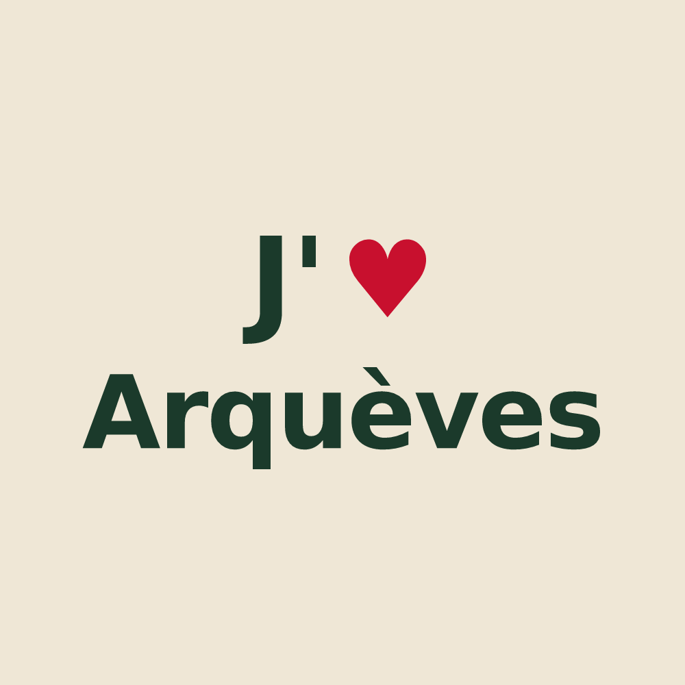 Tote bag personnalisé Arquèves — design J'aime Arquèves