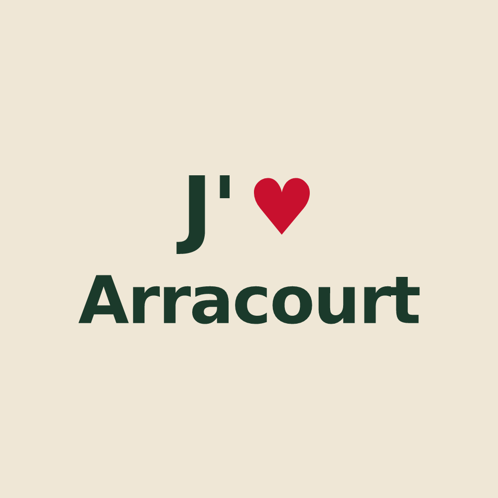 Tote bag personnalisé Arracourt — design J'aime Arracourt