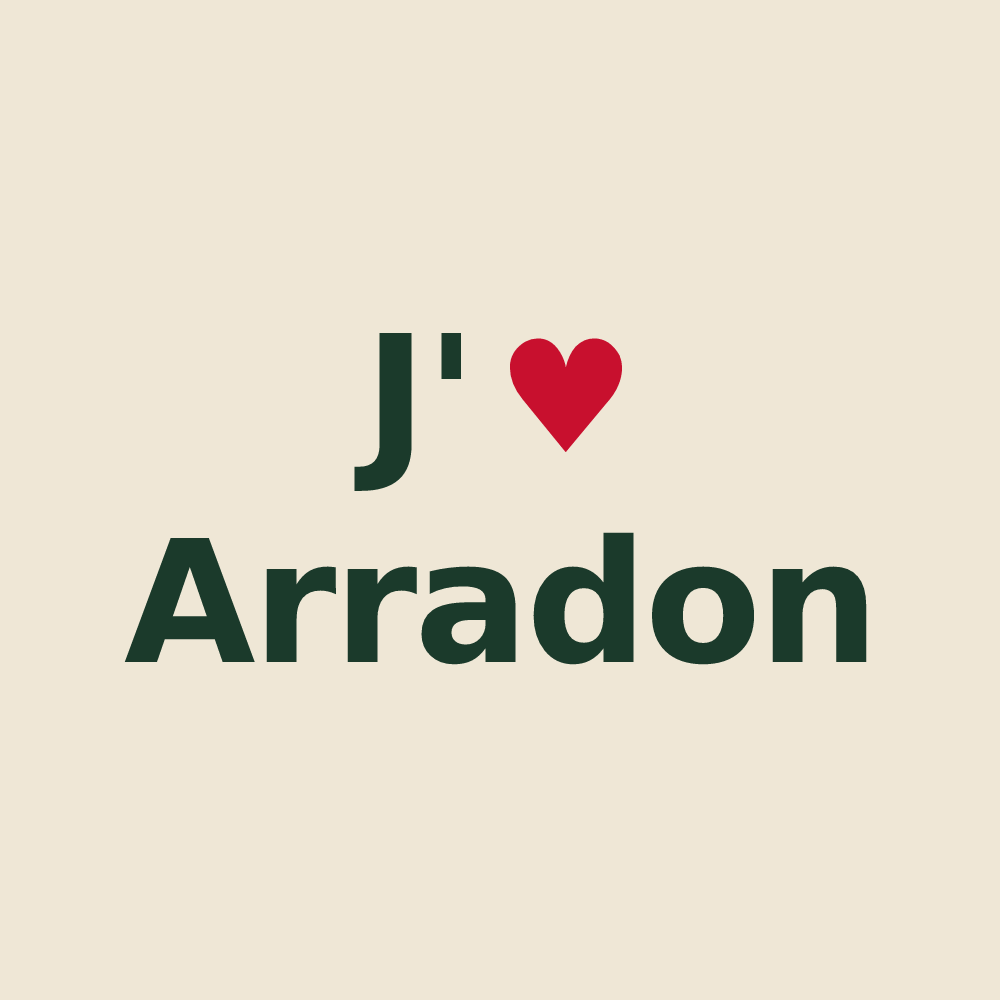 Tote bag personnalisé Arradon — design J'aime Arradon
