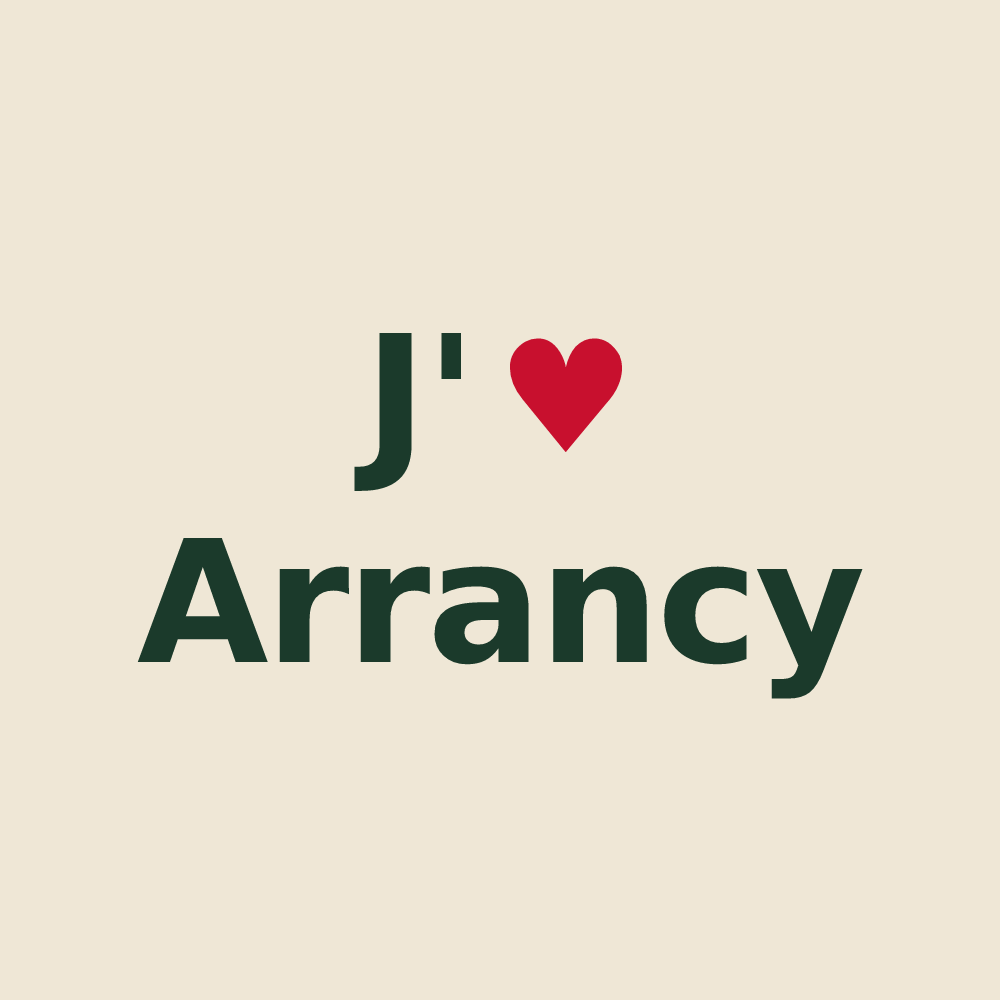 Tote bag personnalisé Arrancy — design J'aime Arrancy
