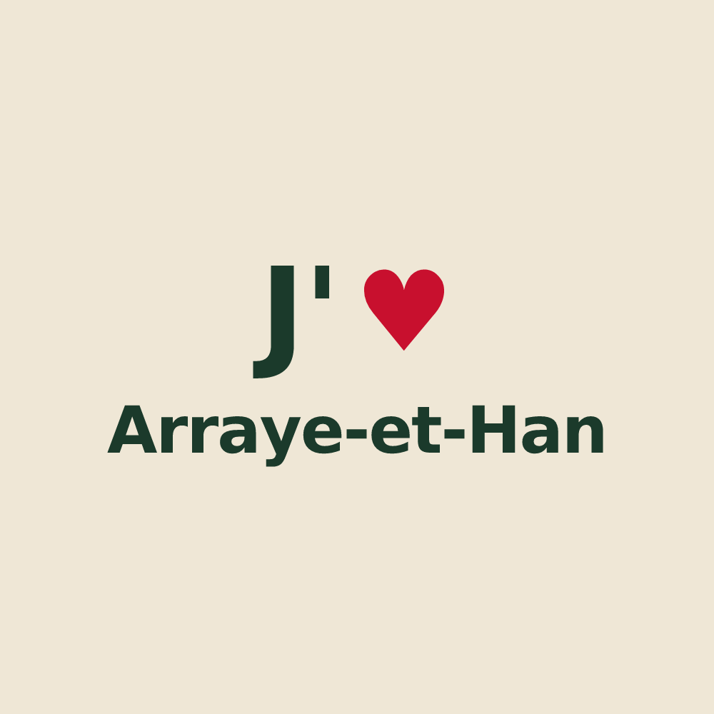 Tote bag personnalisé Arraye-et-Han — design J'aime Arraye-et-Han