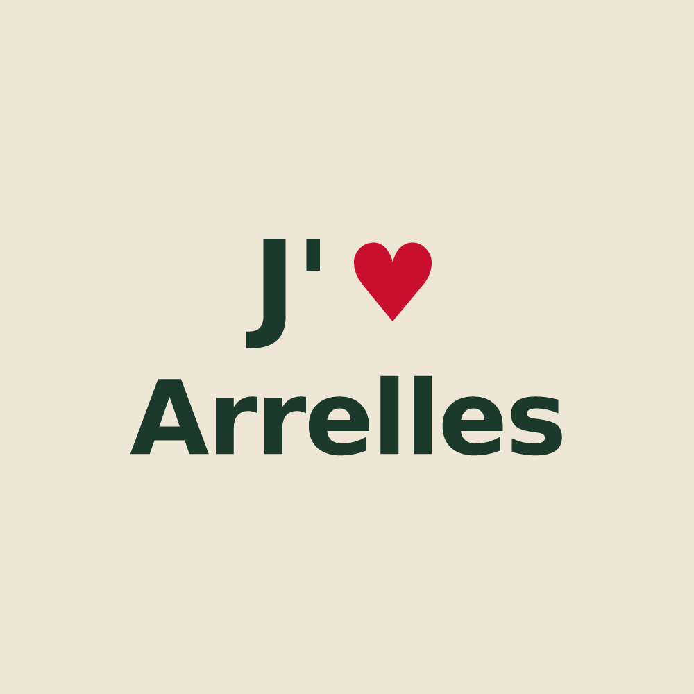 Tote bag personnalisé Arrelles — design J'aime Arrelles