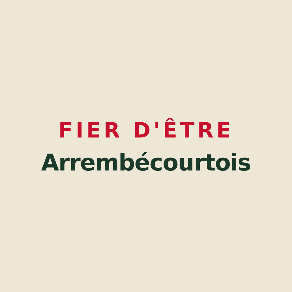 Tote bag « Fier d'être Arrembécourtois » — design pour Arrembécourt