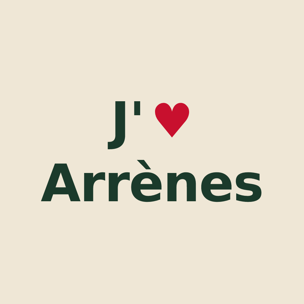 Tote bag personnalisé Arrènes — design J'aime Arrènes
