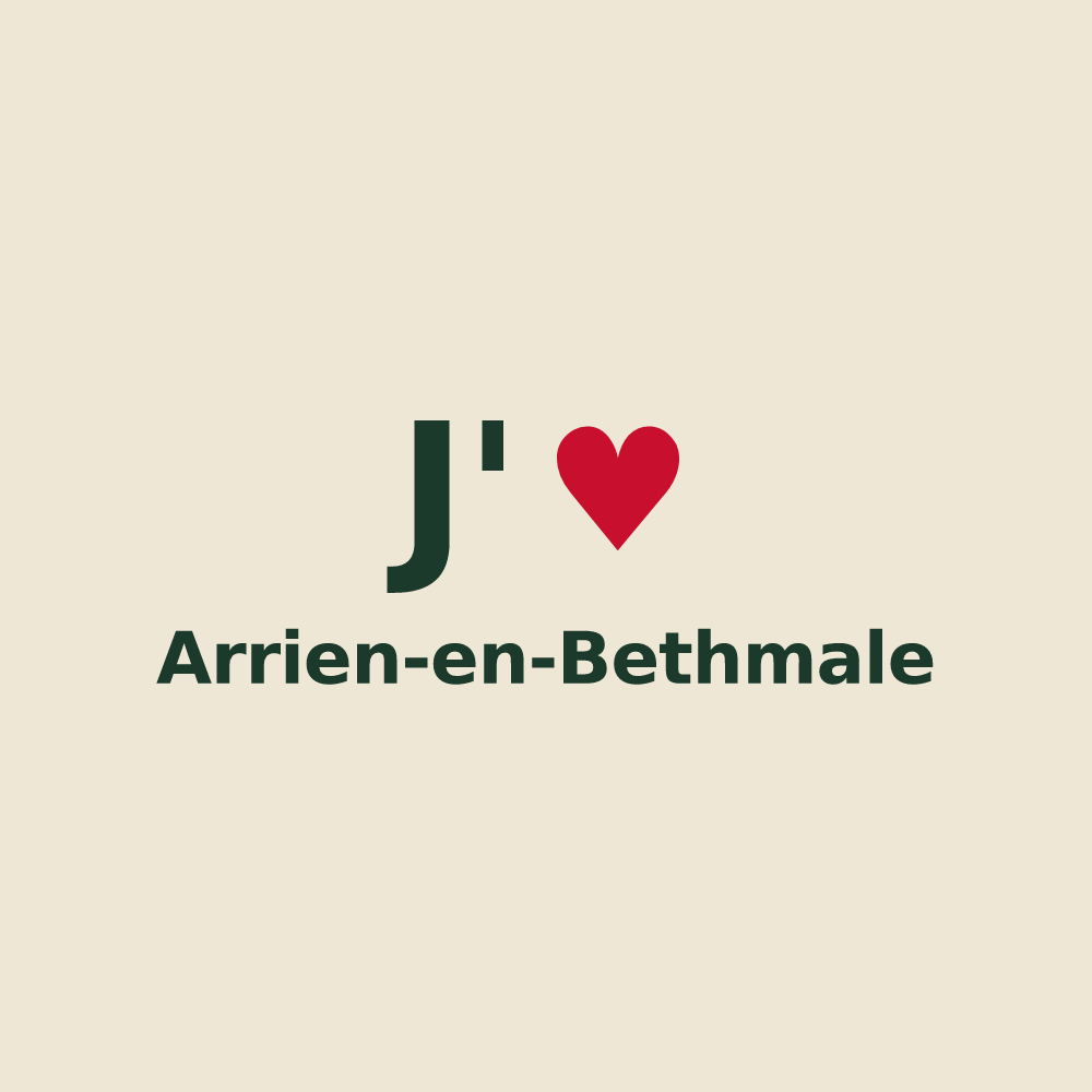 Tote bag personnalisé Arrien-en-Bethmale — design J'aime Arrien-en-Bethmale
