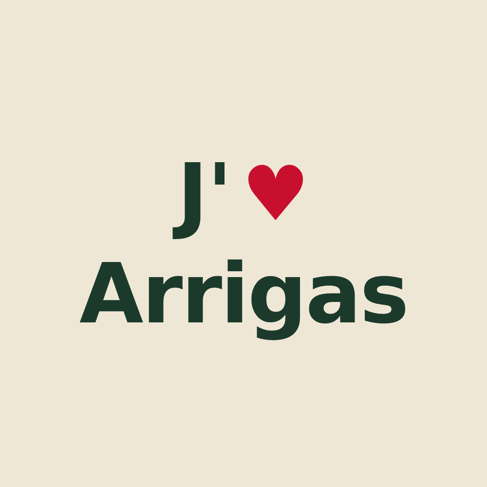 Tote bag personnalisé Arrigas — design J'aime Arrigas