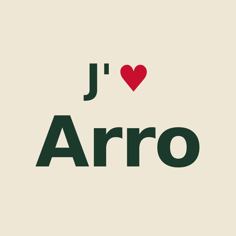 Tote bag personnalisé Arro — design J'aime Arro