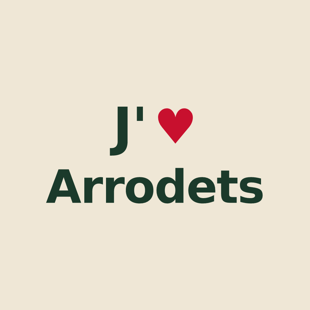 Tote bag personnalisé Arrodets — design J'aime Arrodets