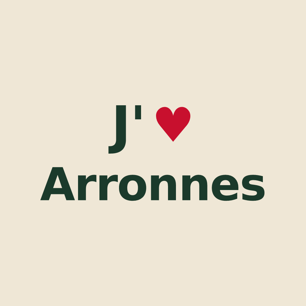 Tote bag personnalisé Arronnes — design J'aime Arronnes