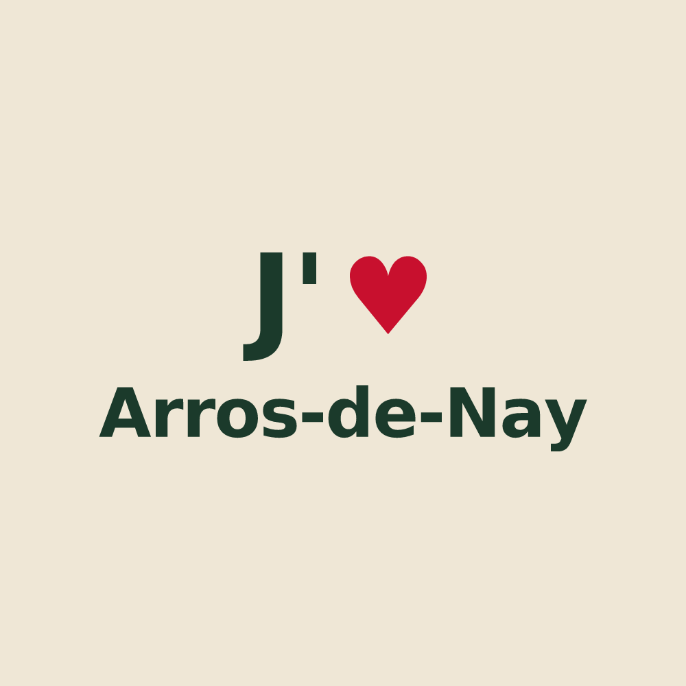 Tote bag personnalisé Arros-de-Nay — design J'aime Arros-de-Nay