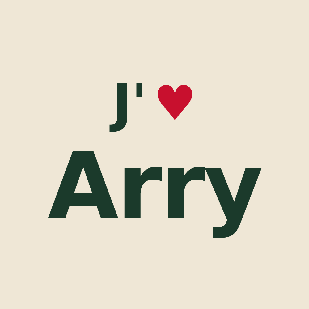Tote bag personnalisé Arry — design J'aime Arry