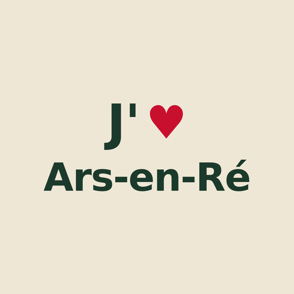 Tote bag personnalisé Ars-en-Ré — design J'aime Ars-en-Ré
