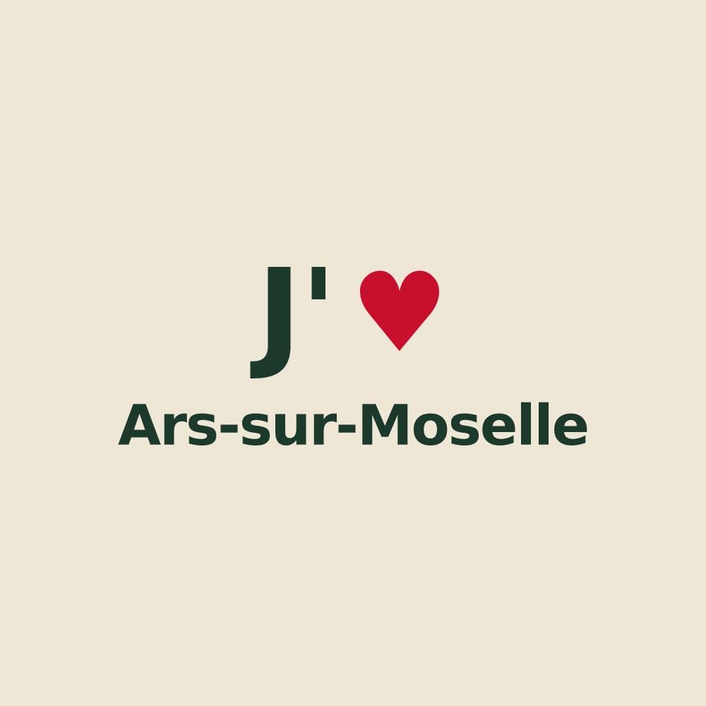 Tote bag personnalisé Ars-sur-Moselle — design J'aime Ars-sur-Moselle