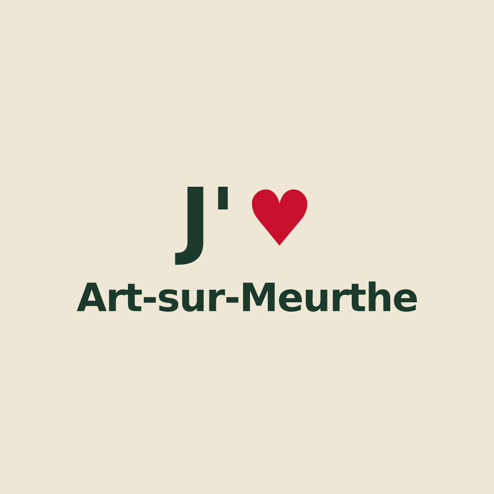 Tote bag personnalisé Art-sur-Meurthe — design J'aime Art-sur-Meurthe
