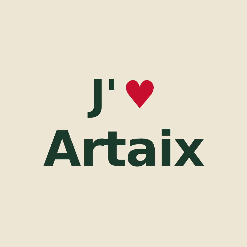 Tote bag personnalisé Artaix — design J'aime Artaix