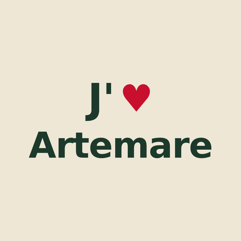 Tote bag personnalisé Artemare — design J'aime Artemare