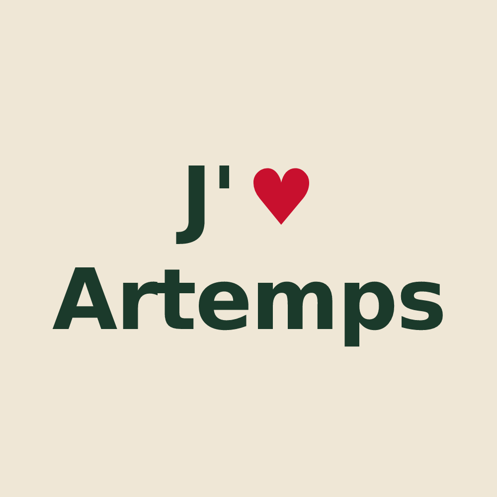 Tote bag personnalisé Artemps — design J'aime Artemps