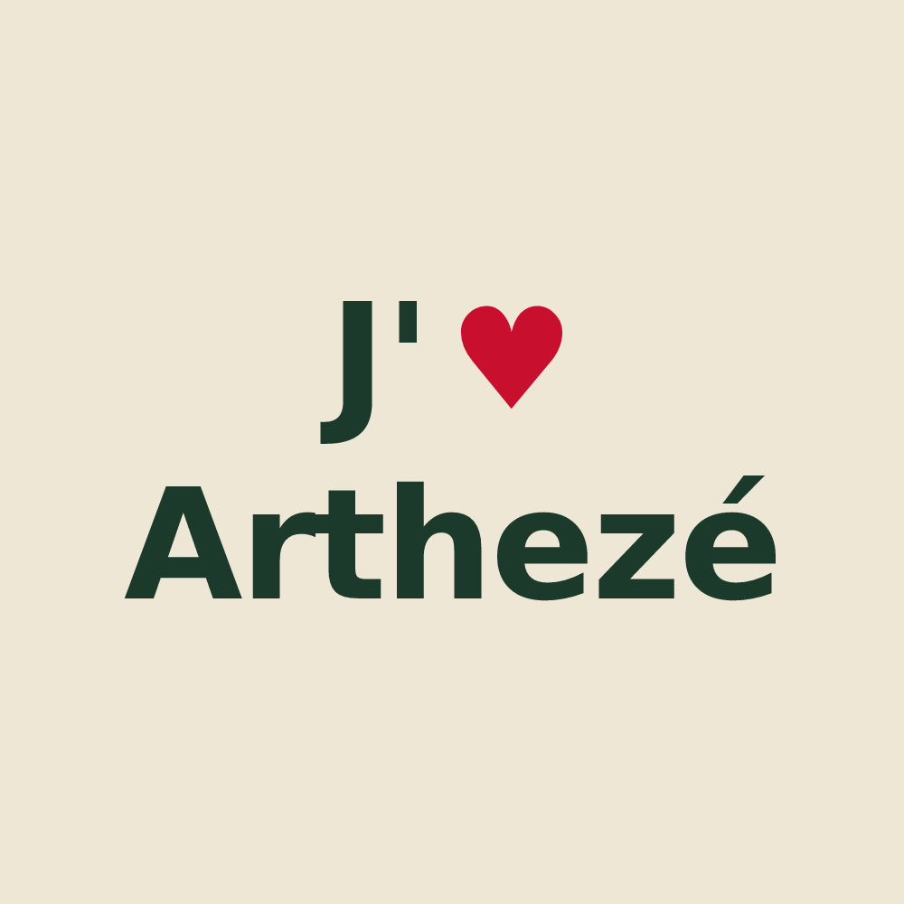 Tote bag personnalisé Arthezé — design J'aime Arthezé