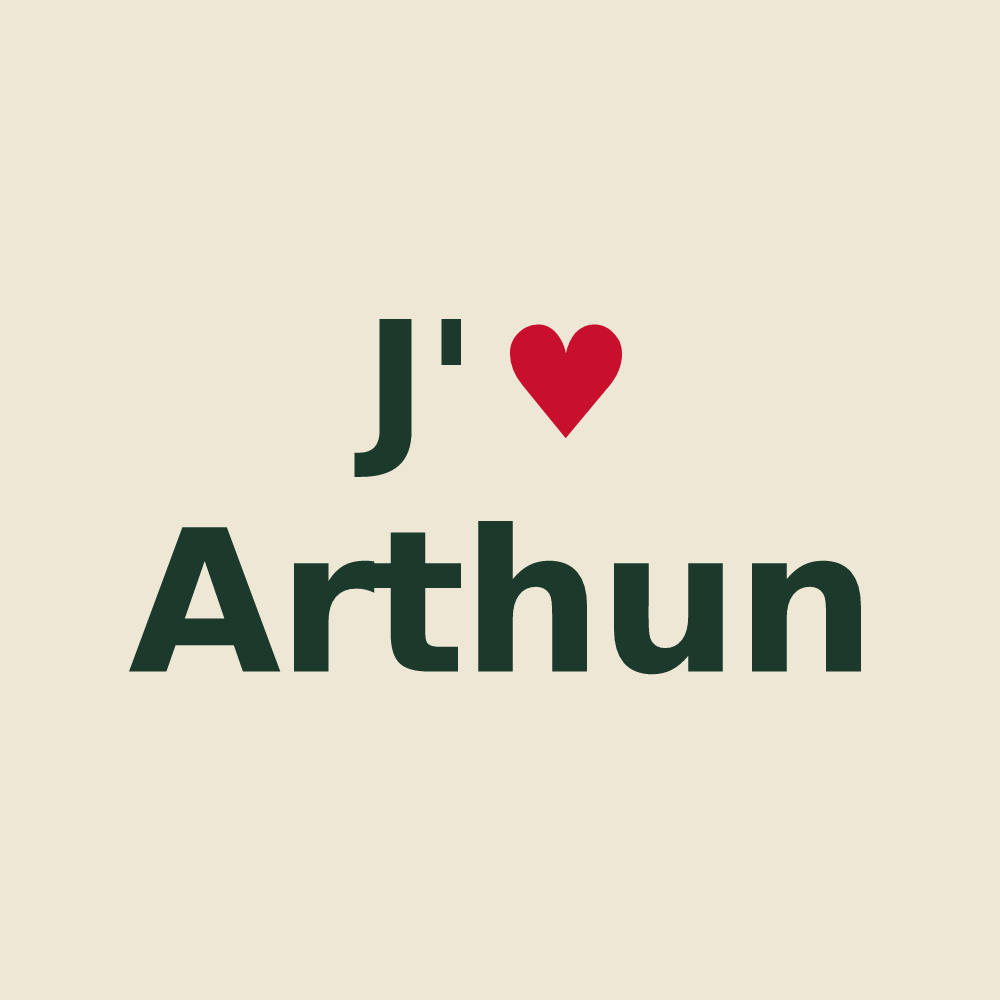 Tote bag personnalisé Arthun — design J'aime Arthun